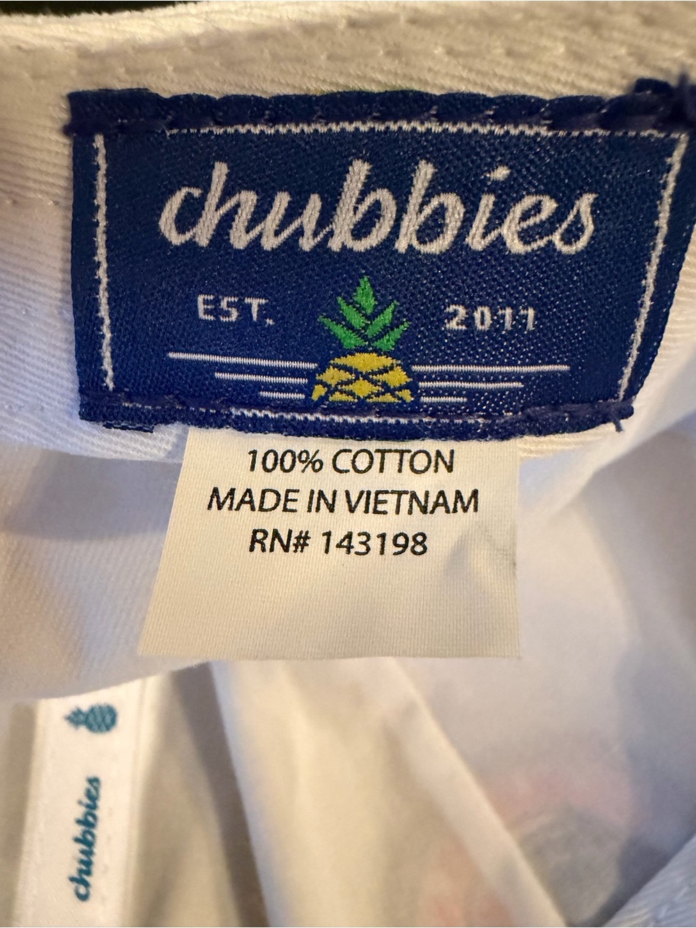 Chubbies White The Weekend Has Arrived Embroidered Baseball Cap